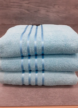 3 x large bath sheets 90 x 150cm, stripe quality light blue, brand: Snoozeville, condition: Very good, £11.49, £12.76 includes Buyer Protection Pro