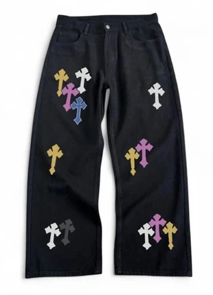 Jean/Pantalon Baggy/Oversize Motifs Vintage Streetwear Casual y2k - Taille M, merk: Vintage, staat: Heel goed, maat: M, € 59,99, € 63,69 inclusief Kopersbescherming