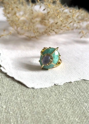 Bague amazonite Habaha, marke: Habaha, zustand: Neu, mit Etikett, größe: Größenverstellbar, 16,00 €, 17,50 € beinhaltet Vinted-Käuferschutz Pro