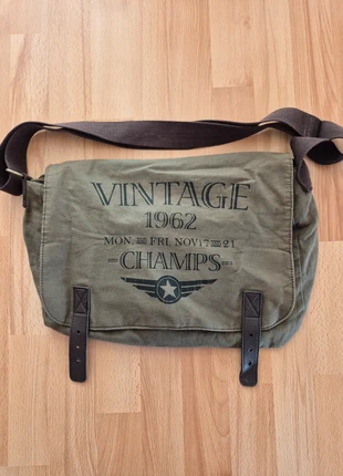 Sac bandoulière homme toile kaki – style vintage militaire rétro, marque: sansnom., état: Très bon état, 9,99 €, 11,19 € Protection acheteurs incluse