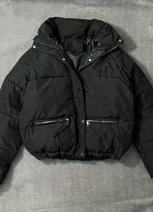 Cropped Black Puffer Jacket, brand: NO LABEL, condition: Very good, size: 8 / M, $7.00, $8.05 includes Buyer Protection