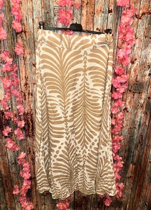 Jupe longue beige à imprimé feuillage taille 1 Made in Italy, condizioni: Ottime, taglia: S / IT 40 / EU 36, €6.00, €7.00 include la Protezione acquisti