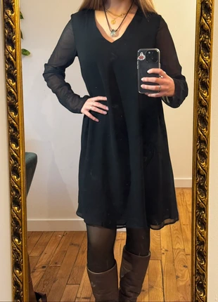 Élégante robe noire ample Claudie Pierlot, marque: Claudie Pierlot, état: Neuf avec étiquette, taille: S / 36 / 8, 59,00 €, 62,65 € Protection acheteurs incluse