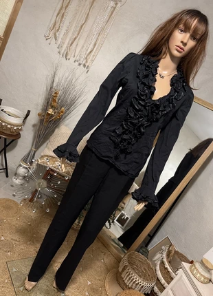 Blouse à volant, état: Satisfaisant, taille: L / 40 / 12, 2,00 €, 2,80 € Protection acheteurs incluse