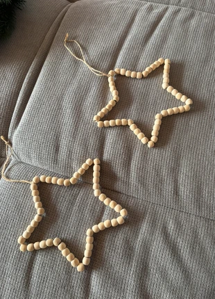 Sternen Anhänger aus Holzperlen, merk: Weihnachten, staat: Heel goed, € 5,00, € 5,95 inclusief Kopersbescherming