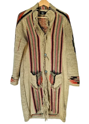 RRL womens silk linen navajo cardigan duster coat FW18 re2, marke: Ralph Lauren, zustand: Sehr gut, größe: S / 36 / 8, 400,00 €, 420,70 € inklusive Vinted-Käuferschutz