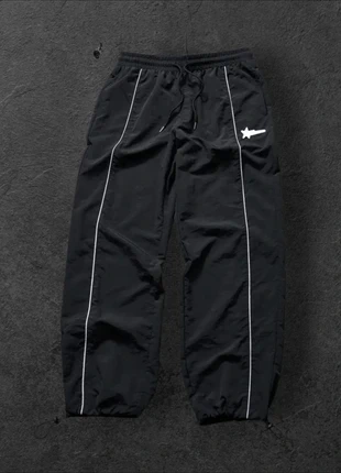 Jogging noir parachute - large oversize baggy pantalon droit de sport M, merk: Vintage Dressing, staat: Heel goed, maat: M, € 34,90, € 37,35 inclusief Kopersbescherming Pro