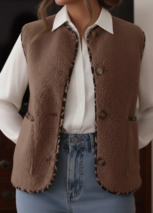 Gilet sans manche moumoute marron léopard gilet berger, marque: Boutique indépendante, état: Neuf sans étiquette, taille: S / 36 / 8, 24,00 €, 25,90 € Protection acheteurs incluse