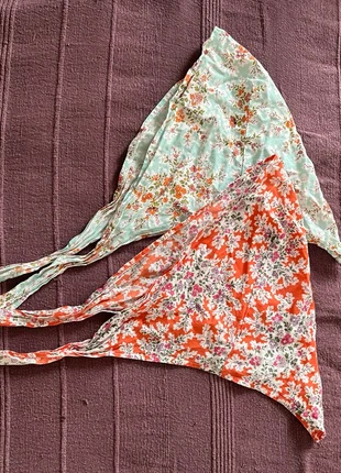 Foulards à fleurs rouge bleu cheveux vintage, marca: Vintage Dressing, estado: Nuevo sin etiquetas, 3,00 €, 3,85 € Protección al comprador incluida