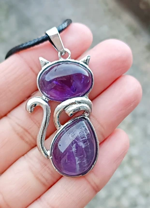 Collier pendentif pierre naturelle améthyste, état: Très bon état, 6,00 €, 7,00 € Protection acheteurs incluse