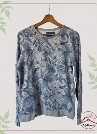 Sweat Jules – Taille M – Motif feuillage bleu/gris, marque: Jules, état: Très bon état, taille: M / 38 / 10, 11,99 €, 13,29 € Protection acheteurs (Pro) incluse