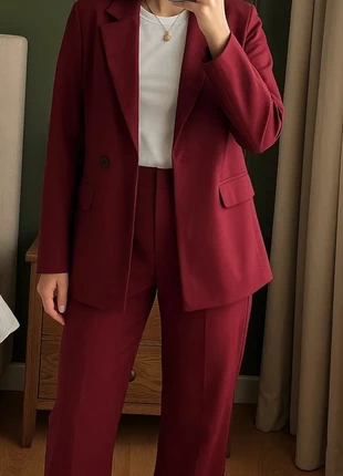 Ensemble tailleur bordeaux chic – veste et pantalon, estado: Muy bueno, tamaño: S / 36 / 8, 29,00 €, 31,15 € Protección al comprador incluida