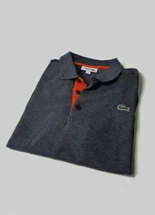 Polo - tee shirt - Gris blanc rouge "Lacoste", brand: Lacoste, condition: Very good, size: M, €16.00, €17.50 includes Buyer Protection