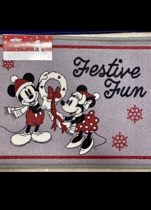 Disney Mickey & Minnie Mouse Doormat Christmas Festive Fun Grey & Red Winter Mat, brand: Disney, condition: New, £8.00, £9.10 includes Buyer Protection
