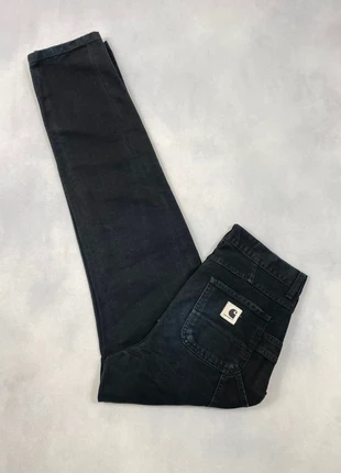 Jean Carhartt wip Noir Double Knee Pant 100% coton Carpenter - Taille S w26 #1880, marca: Carhartt, estado: Muito bom, tamanho: S / 36 / 8, €49.00, €52.15 inclui Proteção do Comprador Pro