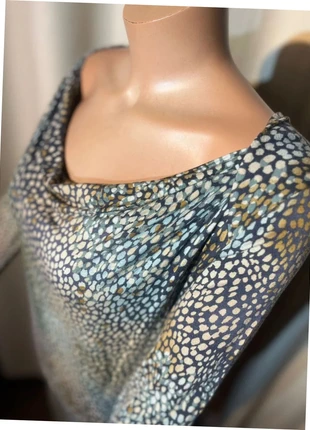 R0040- Robe, robe courte, bleue, verte et dorée à motif graphique, taille M., marca: The Barn, estado: Muy bueno, tamaño: M / 38 / 10, 12,00 €, 13,30 € Protección al comprador incluida