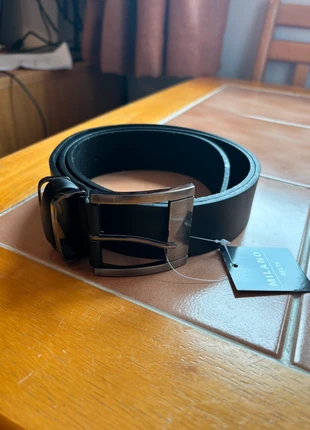 Milano men’s black leather lined belt, brand: Milano, condition: New with tags, size: 36 in | 90 cm, £6.00, £7.00 includes Buyer Protection