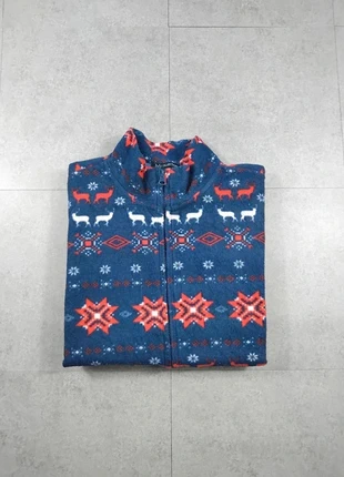 Polaire crazy fleece full zip col camionneur motif hiver Noël taille M #29, merk: Vintage Dressing, staat: Heel goed, maat: M / 38 / 10, € 20,00, € 21,70 inclusief Kopersbescherming