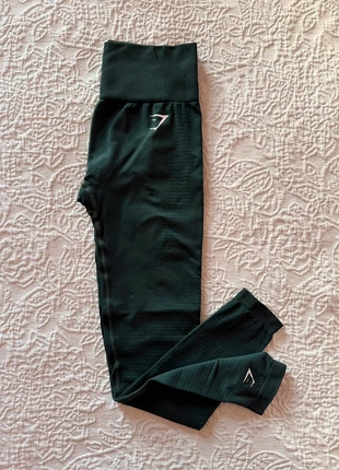 Legging vert foncé - Taille haute et sculptante – Collection Vital Seamless - Gymshark (Taille 36/S), marca: Gymshark, estado: Muito bom, tamanho: S / 36 / 8, €25.00, €26.95 inclui Proteção do Comprador