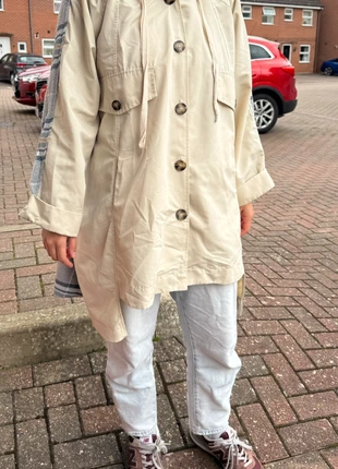 Beige Utility Parka with Tartan Plaid Back Panel - Relaxed Fit, brand: armalife, condition: Very good, size: One size, £8.00, £9.10 includes Buyer Protection