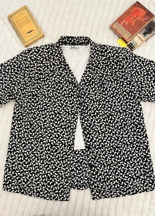 Short-Sleeve Shirt – Vintage – Black & White – One Size, marca: Vintage Dressing, estado: Novo sem etiquetas, tamanho: Tamanho único, €5.00, €5.95 inclui Proteção do Comprador