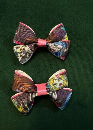 🖤 Handmade Monster High Hair Bows (Set of 2), brand: Monster High, condition: New with tags, £3.00, £3.54 includes Buyer Protection