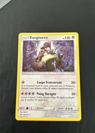 Carte pokemon Kangourex holo 99/149 série Soleil et lune, brand: Pokémon, condizioni: Ottime, €4.00, €4.90 include la Protezione acquisti