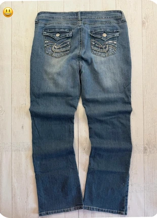 Jean pantalon évaser jambe large y2k vintage hip pop bleu  taille L broder arrière femme sku6, brand: Vintage Dressing, condition: Very good, size: L / 40 / 12, €22.00, €23.80 includes Buyer Protection