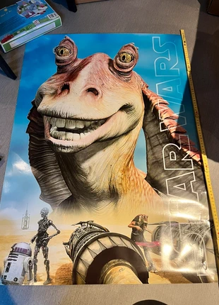 Star Wars – Jar Jar Binks poster (Episode I, 1999), marca: Star Wars, estado: Muito bom, €15.00, €16.45 inclui Proteção do Comprador