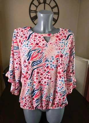 Blouse fluide imprimée KaPuchino – Made in Belgium, marque: KaPuchino, état: Très bon état, taille: XL / 42 / 14, 6,00 €, 7,00 € Protection acheteurs incluse