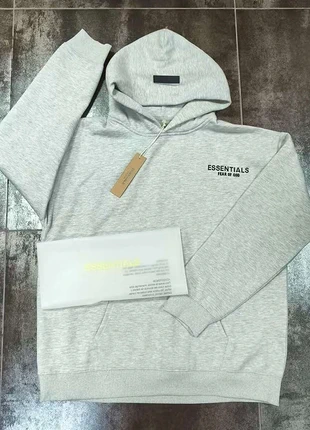 grey unisex hoodie essentials size M, brand: Essentials, condition: New with tags, size: M, $40.91, $43.66 includes Buyer Protection