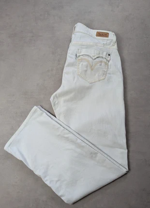 Jean Levi's 529 curvy straight blanc 14M - W32 L32 / FR42            L18JL1123, marke: Levi's, zustand: Sehr gut, größe: XL / 42 / 14, 24,90 €, 26,85 € beinhaltet Vinted-Käuferschutz Pro