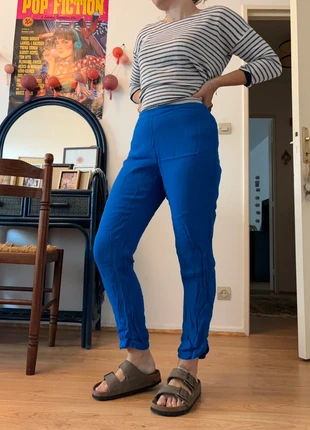 Pantalon bleu électrique, merk: Princesse Tam Tam, staat: Heel goed, maat: M / 38 / 10, € 4,00, € 4,90 inclusief Kopersbescherming