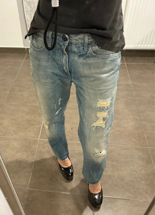 Jean G Star Raw 3301 – Effet Destroy / Délavage clair, brand: G-Star, condition: New without tags, size: XS / 34 / 6, €8.00, €9.10 includes Buyer Protection