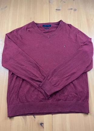 Pull Tommy Hilfiger – Bordeaux profond – Taille L (Homme/Femme oversize), marque: Tommy Hilfiger, état: Très bon état, taille: L, 24,99 €, 26,94 € Protection acheteurs (Pro) incluse