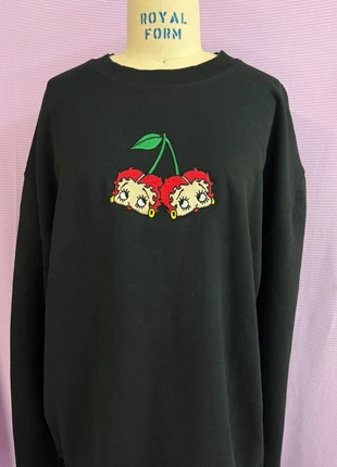 Betty Boop embroidered crewneck, brand: Betty Boop, condition: New with tags, size: 12 / L, $20.00, $21.70 includes Buyer Protection