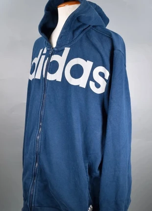 Sweat à capuche zippé Adidas Bleu Logo Homme Taille XL, marca: adidas, estado: Muy bueno, tamaño: XXL, 23,00 €, 24,15 € Protección al comprador incluida