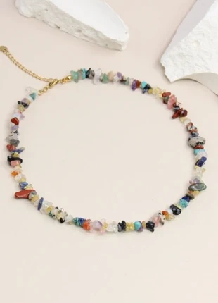 Collier orné de pierres, marque: sansnom., état: Neuf avec étiquette, 13,90 €, 15,30 € Protection acheteurs incluse