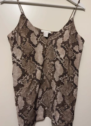 Straptop bruin slangenprint, marque: H&M, état: Très bon état, taille: M / 38 / 10, 3,00 €, 3,85 € Protection acheteurs incluse