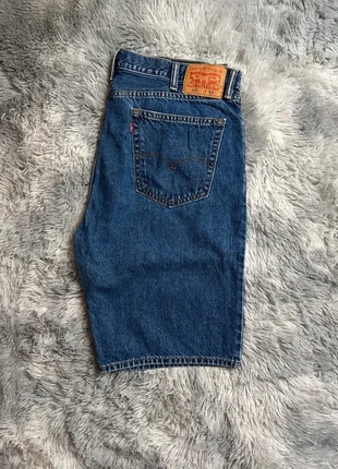 Short en Jean Levi's 505 Bleu Marine W40 SH095, merk: Levi's, staat: Heel goed, maat: W40 | FR 50, € 17,00, € 18,55 inclusief Kopersbescherming Pro