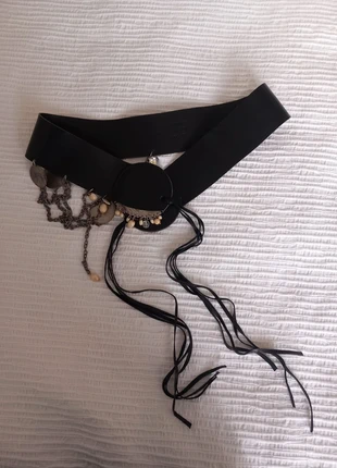 Stunning Boho Leather and Mixed Media Belt, brand: Tgm, condition: Very good, size: Adjustable, £25.00, £26.95 includes Buyer Protection