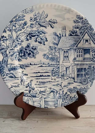 Assiette décorative bleu & blanc - Scène de campagne anglaise - Vintage, marca: Vintage, estado: Bueno, 10,00 €, 11,20 € Protección al comprador Pro incluida