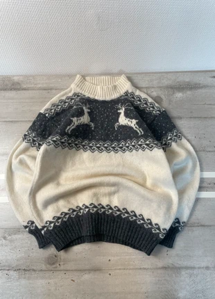 Pull d’hiver femme vintage y2k taille S couleur crème gris à motifs de Noël 100% laine, marca: Vintage Dressing, estado: Muito bom, tamanho: S / 36 / 8, €29.99, €32.19 inclui Proteção do Comprador Pro