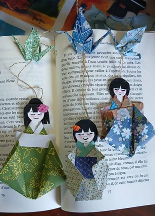 Lot de trois marques pages keneshis et grue origami #20, marca: Origami, estado: Nuevo sin etiquetas, 15,00 €, 16,45 € Protección al comprador incluida