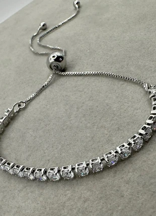 Adjustable Sterling Silver Tennis Bracelet, brand: Silver, condition: Very good, £6.00, £7.00 includes Buyer Protection Pro