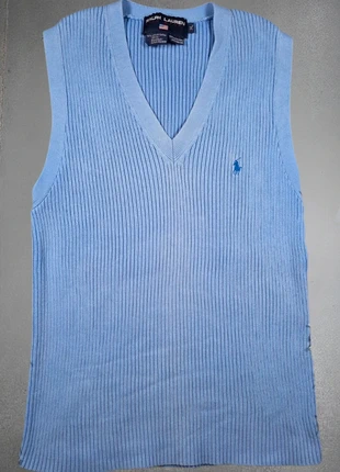 Pull en maille Ralph Lauren col en V sans manche / Bleu logo bleu / Très bon état / Taille M, marque: Ralph Lauren, état: Très bon état, taille: M / 38 / 10, 19,90 €, 21,60 € Protection acheteurs incluse