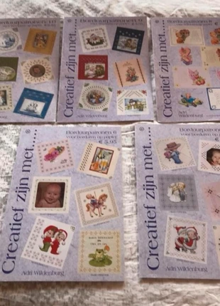 5x borduur patronen boekjes, merk: onbekend, staat: Nieuw zonder prijskaartje, € 7,00, € 8,05 inclusief Kopersbescherming