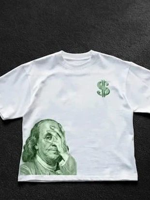 T-shirt blanc imprimé Benjamin Franklin 💵 - Taille M, marque: y2k, état: Très bon état, taille: M, 28,00 €, 30,10 € Protection acheteurs incluse