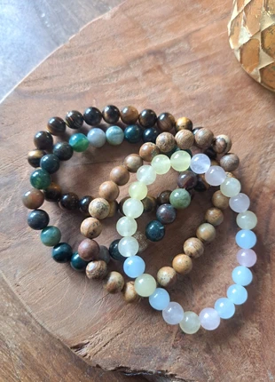 Bracelets, lot de 4 en pierres naturelles, brand: Quartz, condizioni: Ottime, €5.00, €5.95 include la Protezione acquisti