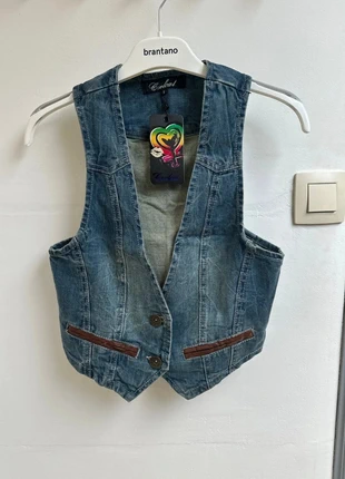 Gilet en jean Coolcat taille S - vintage décontracté, marque: CoolCat, état: Neuf avec étiquette, taille: S / 36 / 8, 15,00 €, 16,45 € Protection acheteurs incluse